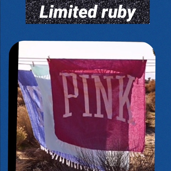 PINK Victoria's Secret Other - NIP VS PINK TASSEL BEACH BLANKET RUBY